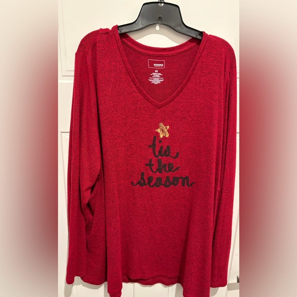 Sonoma Red sweater ~ Tis The Season (3x) {great for Christmas or New Years}